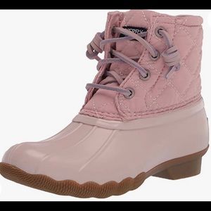 Sperry Girls quilted saltwater winter boots duck boots size 7 brand new